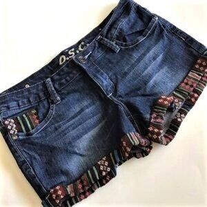 O.S.C. BOHO DENIM JEAN SHORTS